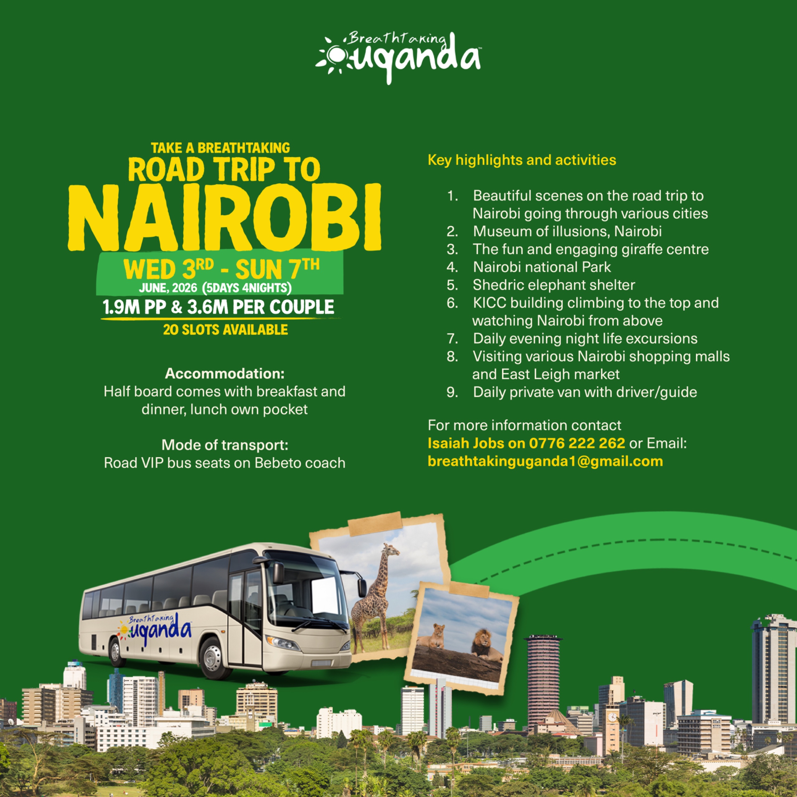 Take a breathtaking road trip to Nairobi June 2026